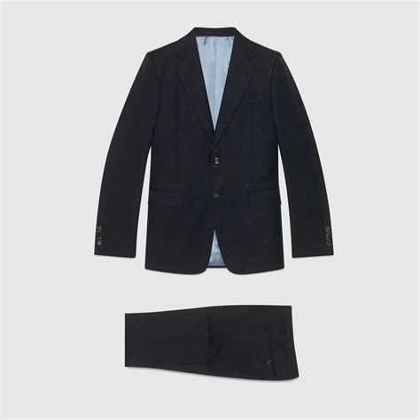 gucci vest bee suit|Gucci Straight fit bee wool gabardine suit.